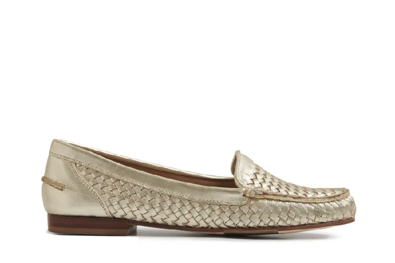 Women's Metallic Foil - Finish Loafers in Gold for a Glamorous Night Out SALENTO