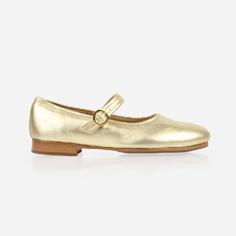 Women's Metallic Foil - Finish Loafers in Gold for a Glamorous Night Out The Modern-Day Mary Jane Champagne Women's Metallic Foil - Finish Loafers in Gold for a Glamorous Night Out The Modern-Day Mary Jane Champagne