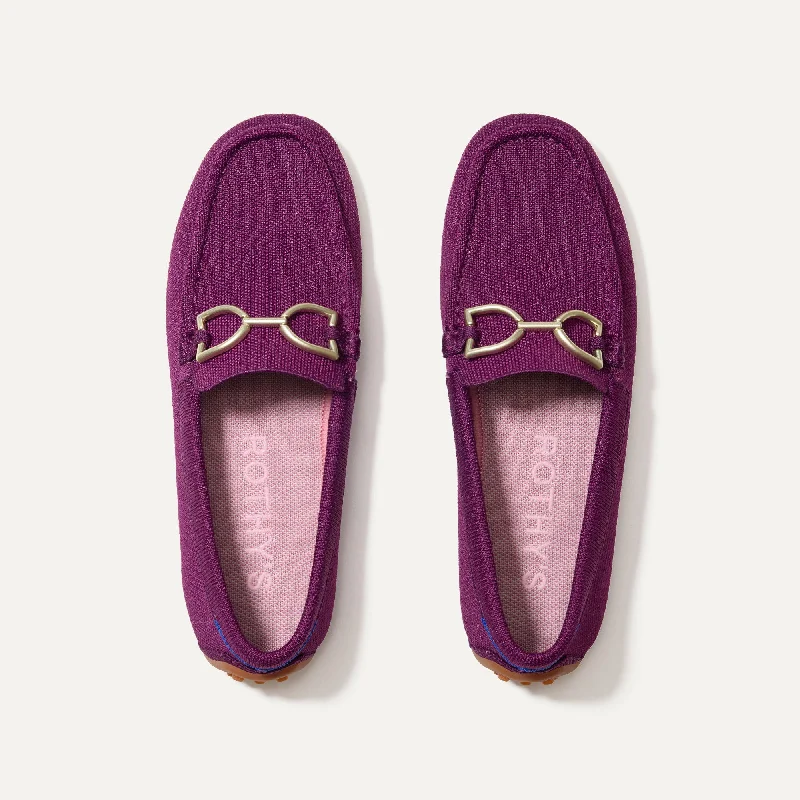 Women's Geometric - Patterned Loafers in Multicolor for a Fashion - Forward Look The Double Bit Driver - Purple Sapphire