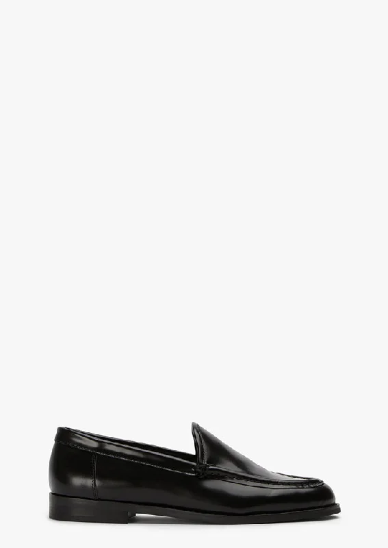 Women's Cashmere - Lined Loafers in Burgundy for Warmth in Winter Zoe Black Hi Shine Women's Cashmere - Lined Loafers in Burgundy for Warmth in Winter Zoe Black Hi Shine