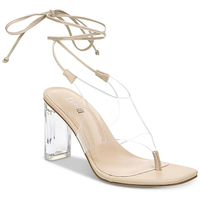 Women's Beaded Heeled Sandals with Strappy Design in White for a Romantic and Feminine Wedding Guest Outfit Bar III Womens Bimini Vinyl Lucite Heel Lace-Up Heels Women's Beaded Heeled Sandals with Strappy Design in White for a Romantic and Feminine Wedding Guest Outfit Bar III Womens Bimini Vinyl Lucite Heel Lace-Up Heels