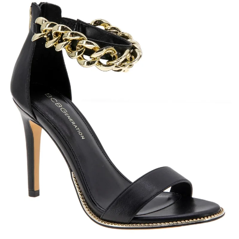 Plus Size Women's Gladiator - Style Heeled Sandals with Multiple Straps in Tan for a Boho - Inspired Ensemble BCBGeneration Womens Jadia Chain Open Toe Heels Plus Size Women's Gladiator - Style Heeled Sandals with Multiple Straps in Tan for a Boho - Inspired Ensemble BCBGeneration Womens Jadia Chain Open Toe Heels
