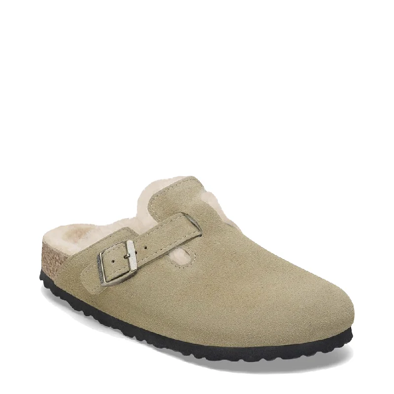 Women's Backless Slippers with a Furry Trim in Light Pink for a Cute and Casual Look Birkenstock Women's Boston Shearling Suede Leather Clog in Taupe Women's Backless Slippers with a Furry Trim in Light Pink for a Cute and Casual Look Birkenstock Women's Boston Shearling Suede Leather Clog in Taupe
