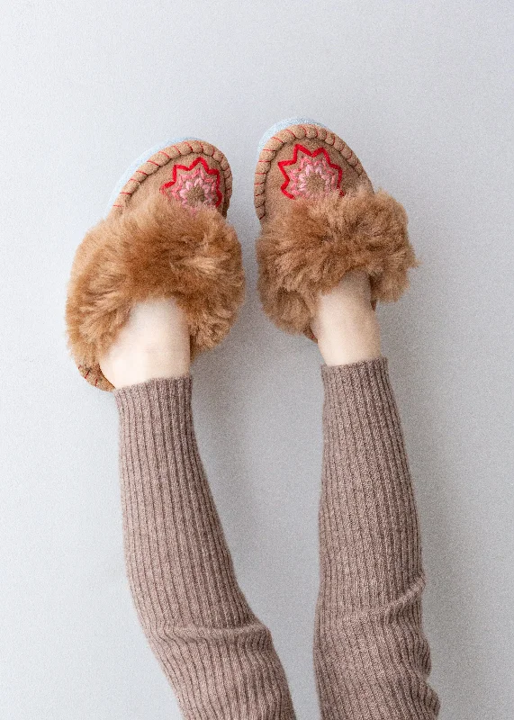 Women's Shearling Lined Slippers with a Fleece Upper in Tan for Ultimate Warmth Children's Sheepskin Mule Slippers – Lucky Stars – Red Women's Shearling Lined Slippers with a Fleece Upper in Tan for Ultimate Warmth Children's Sheepskin Mule Slippers – Lucky Stars – Red