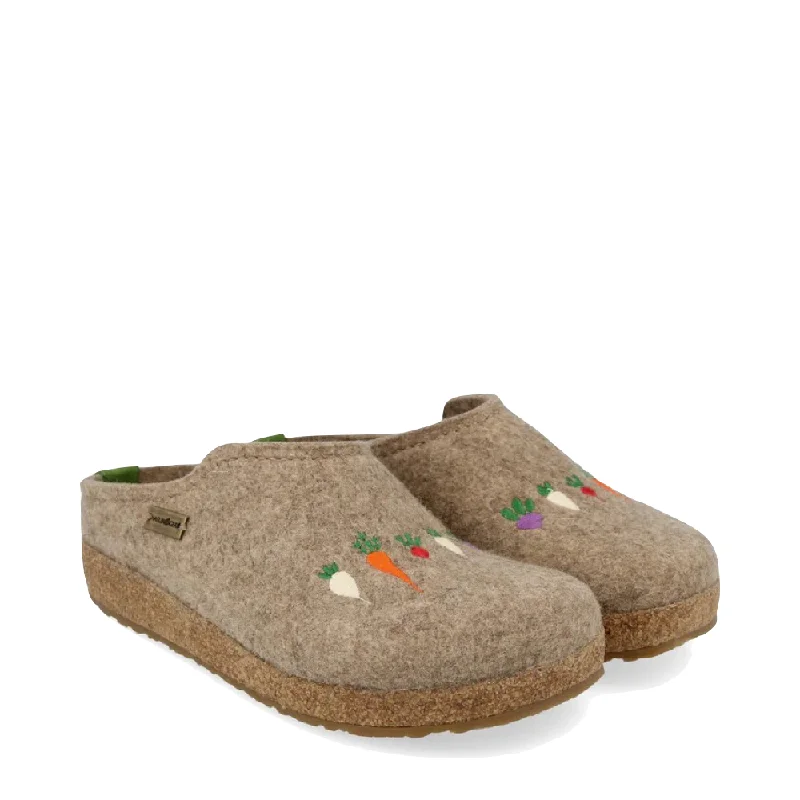 Women's Slippers with a Built - in Heel in Black for a Slightly Elevated Look Haflinger Women's Roots Wool Clog in Earth Women's Slippers with a Built - in Heel in Black for a Slightly Elevated Look Haflinger Women's Roots Wool Clog in Earth