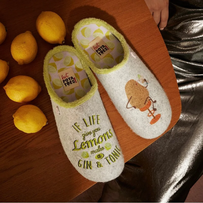 Women's Slippers with a Built - in Heel in Black for a Slightly Elevated Look Hot Potatoes Bunratty