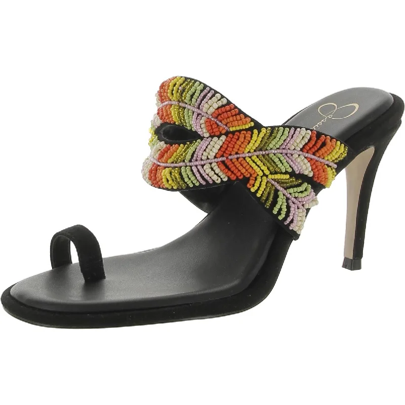 Plus Size Women's Chunky Heeled Sandals with T - Strap in Olive Green for a Practical and Fashionable Option Jessica Simpson Womens Faux Leather Slip On Heels Plus Size Women's Chunky Heeled Sandals with T - Strap in Olive Green for a Practical and Fashionable Option Jessica Simpson Womens Faux Leather Slip On Heels
