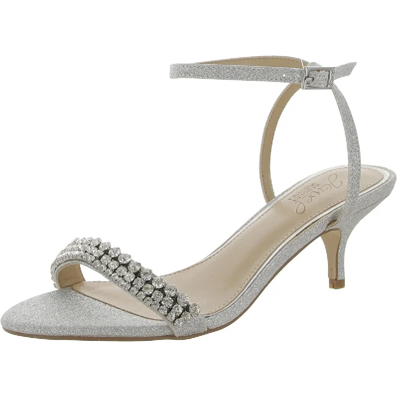 Plus Size Women's Peep - Toe Heeled Sandals with Block Heel in Navy for a Classic and Versatile Office - Appropriate Pair Jewel Badgley Mischka Womens James Studded Ankle Strap Heels Plus Size Women's Peep - Toe Heeled Sandals with Block Heel in Navy for a Classic and Versatile Office - Appropriate Pair Jewel Badgley Mischka Womens James Studded Ankle Strap Heels