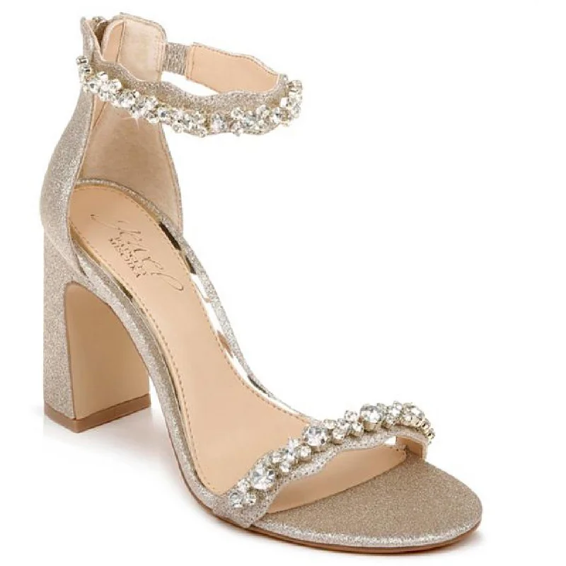 Plus Size Women's Peep - Toe Heeled Sandals with Block Heel in Navy for a Classic and Versatile Office - Appropriate Pair Jewel Badgley Mischka Womens Odessa Satin Rhinestone Heels Plus Size Women's Peep - Toe Heeled Sandals with Block Heel in Navy for a Classic and Versatile Office - Appropriate Pair Jewel Badgley Mischka Womens Odessa Satin Rhinestone Heels