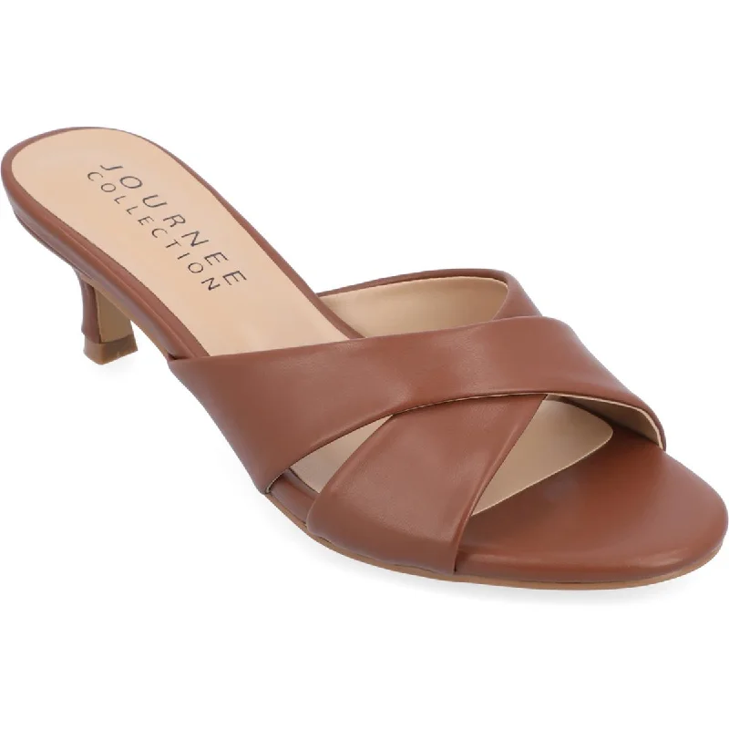 Plus Size Women's Peep - Toe Heeled Sandals with Block Heel in Navy for a Classic and Versatile Office - Appropriate Pair Journee Collection Womens Berkly Faux Leather Kitten Heels Plus Size Women's Peep - Toe Heeled Sandals with Block Heel in Navy for a Classic and Versatile Office - Appropriate Pair Journee Collection Womens Berkly Faux Leather Kitten Heels