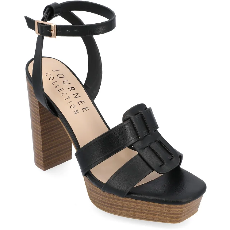 Plus Size Women's Gladiator - Style Heeled Sandals with Multiple Straps in Tan for a Boho - Inspired Ensemble Journee Collection Womens Mandilyn Faux Leather Warm Heels Plus Size Women's Gladiator - Style Heeled Sandals with Multiple Straps in Tan for a Boho - Inspired Ensemble Journee Collection Womens Mandilyn Faux Leather Warm Heels