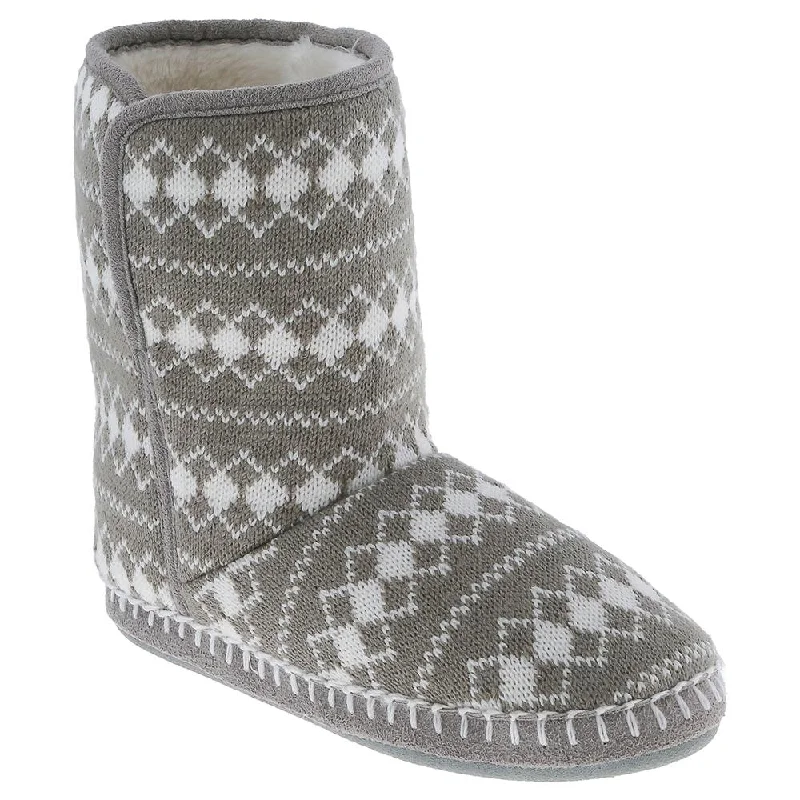 Women's Backless Slippers with a Furry Trim in Light Pink for a Cute and Casual Look Ladies Grey Diamond Knit Slipper Boot Women's Backless Slippers with a Furry Trim in Light Pink for a Cute and Casual Look Ladies Grey Diamond Knit Slipper Boot