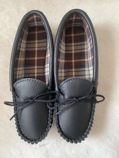 Women's Slippers with a Quilted Pattern in Gray for Added Style Ladies Leather Moccasin with Fabric Lining and Hard Sole | Rachel Women's Slippers with a Quilted Pattern in Gray for Added Style Ladies Leather Moccasin with Fabric Lining and Hard Sole | Rachel