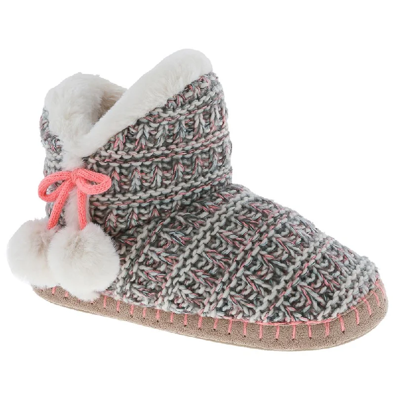 Women's Moccasin - Style Slippers with Fringe Detail in Brown for a Rustic Look Ladies Woven Knit Slipper Boot Women's Moccasin - Style Slippers with Fringe Detail in Brown for a Rustic Look Ladies Woven Knit Slipper Boot