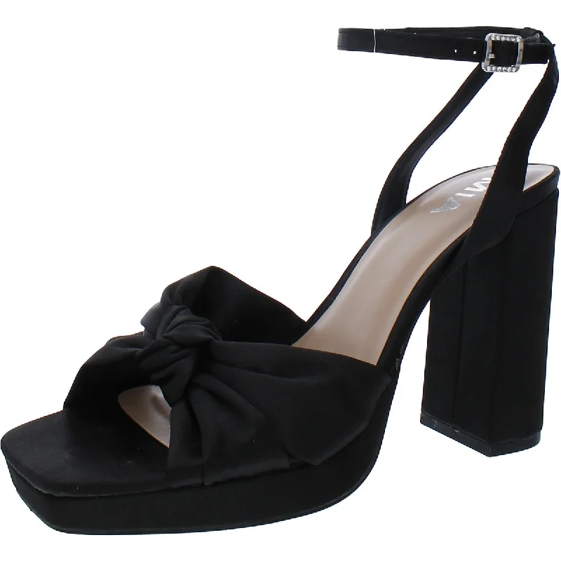Plus Size Women's Chunky Heeled Sandals with T - Strap in Olive Green for a Practical and Fashionable Option Mia Womens Beky-S Knot-Front Dressy Heels Plus Size Women's Chunky Heeled Sandals with T - Strap in Olive Green for a Practical and Fashionable Option Mia Womens Beky-S Knot-Front Dressy Heels