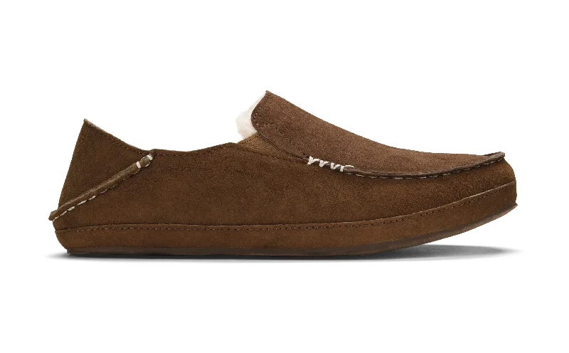 Women's Moccasin - Style Slippers with Fringe Detail in Brown for a Rustic Look Nohea Slipper - Ray - Women's Women's Moccasin - Style Slippers with Fringe Detail in Brown for a Rustic Look Nohea Slipper - Ray - Women's