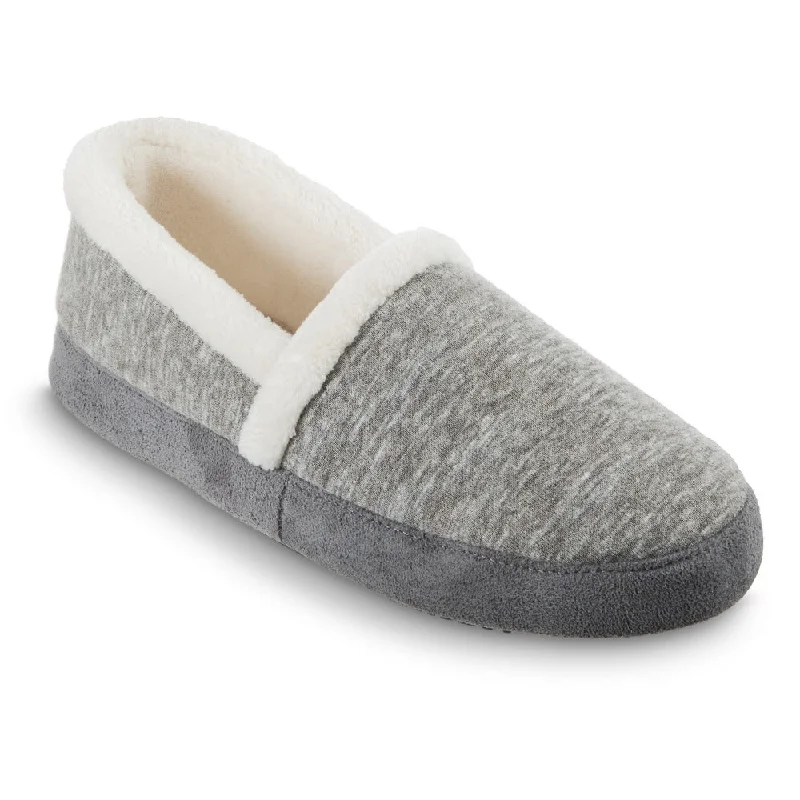 Women's Gel - Cushioned Slippers with a Soft Sole in Blue for All - Day Comfort Women's Heathered Knit Raquel A-Line Slipper Women's Gel - Cushioned Slippers with a Soft Sole in Blue for All - Day Comfort Women's Heathered Knit Raquel A-Line Slipper