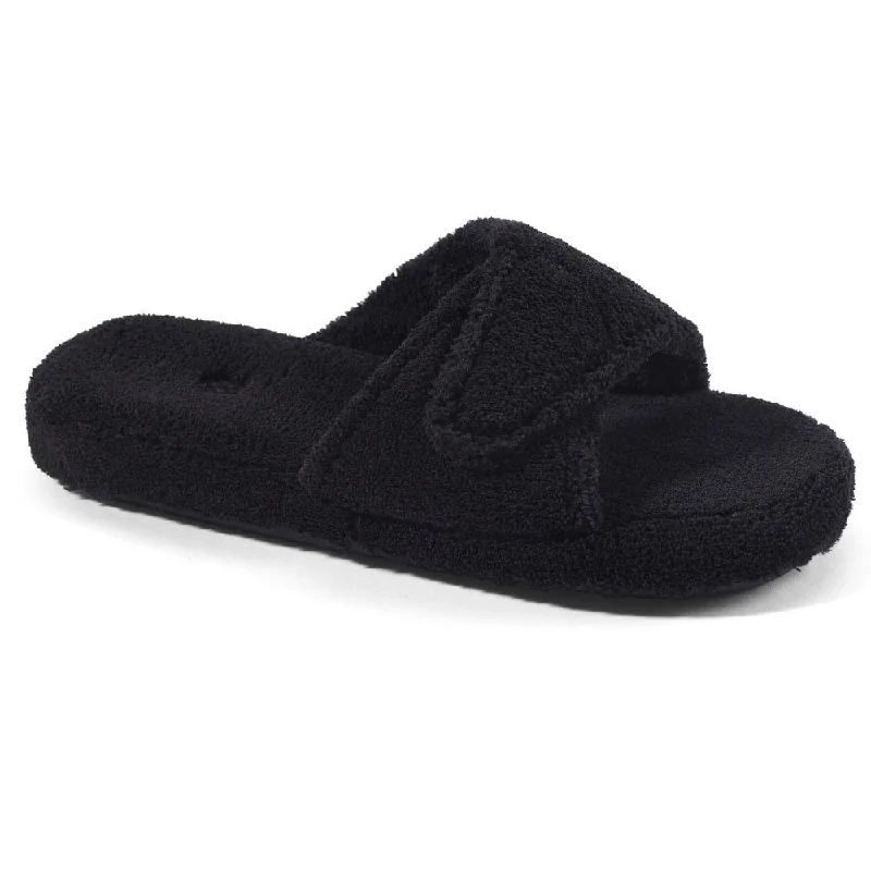 Women's Slippers with a Quilted Pattern in Gray for Added Style Spa Slide - Black