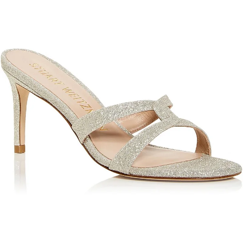 Women's Platform Heeled Sandals with Open Toe in Black for a Stylish and Comfortable Summer Pair Stuart Weitzman Womens Soiree Glitter Dressy Heels Women's Platform Heeled Sandals with Open Toe in Black for a Stylish and Comfortable Summer Pair Stuart Weitzman Womens Soiree Glitter Dressy Heels