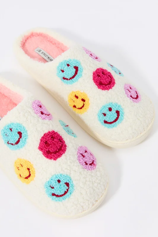 women's waterproof booties Happy Faces Sherpa Slipper