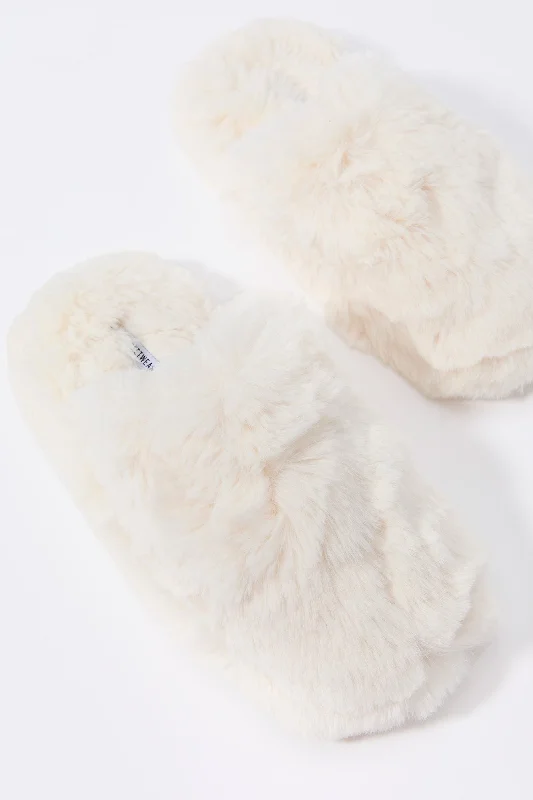 women's ankle booties Faux Fur Slippers