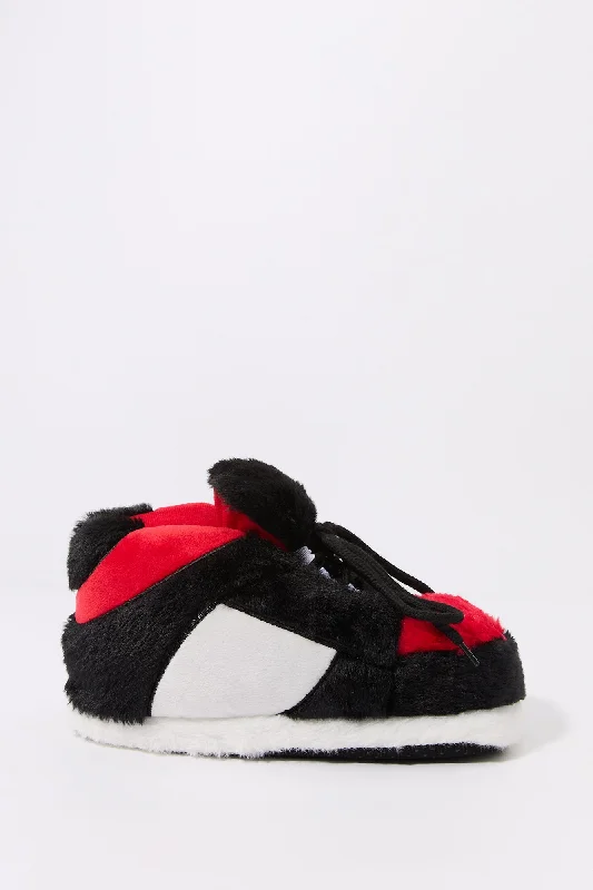 women's booties with platform Plush Sneaker Slipper