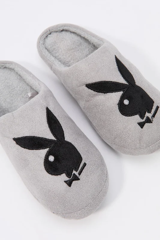 women's booties with chukka style Playboy Embroidered Slippers