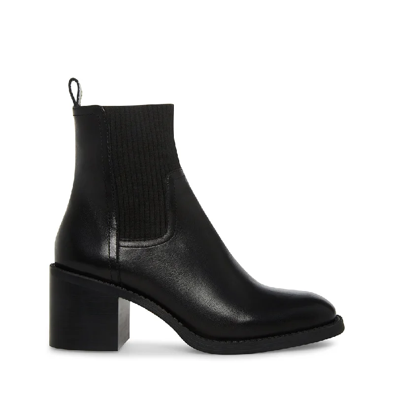 women's booties for evening ADMIRE BLACK LEATHER - SM REBOOTED