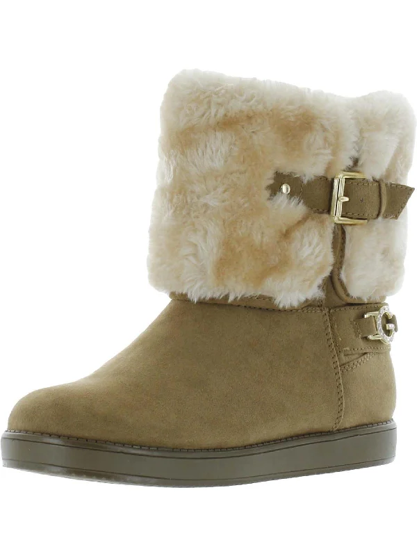 women's booties with ankle strap Aleya Womens Faux Suede Cold Weather Ankle Boots