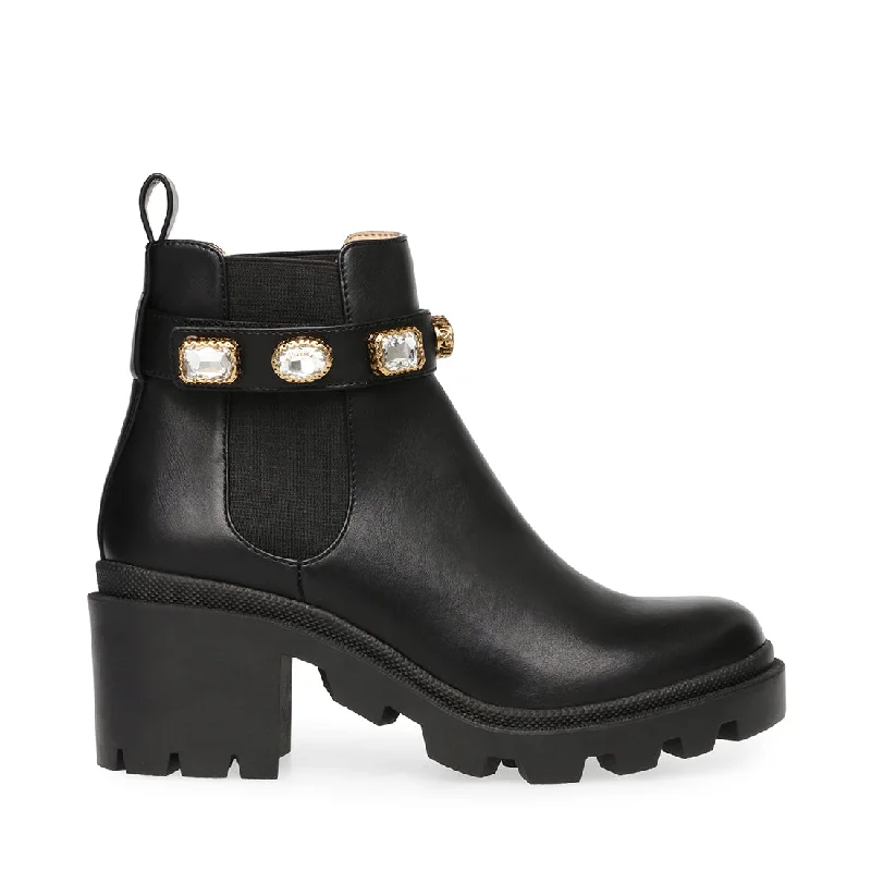 women's booties with elastic sides AMULET BLACK - SM REBOOTED