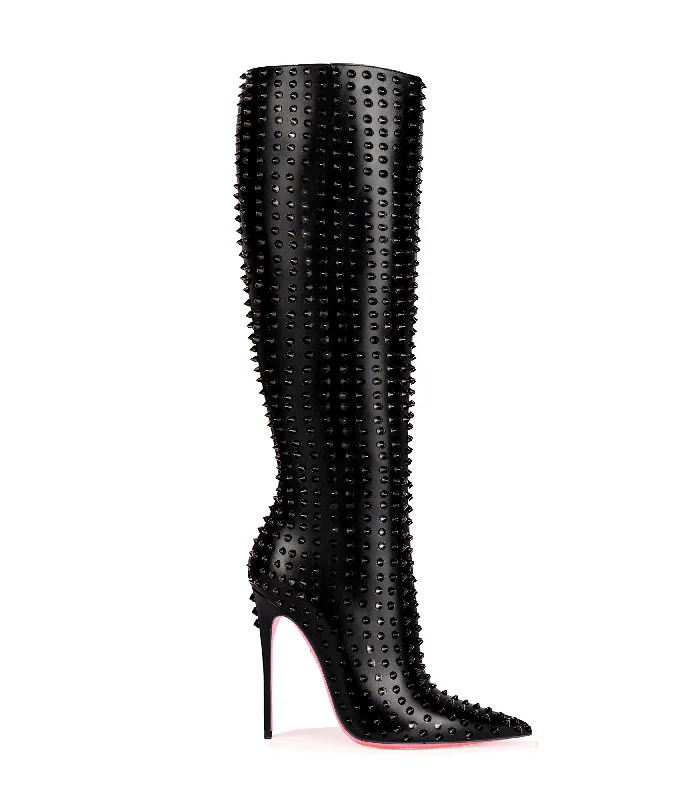 Knee high boots with a block heel​ Ankïttaa Black 120