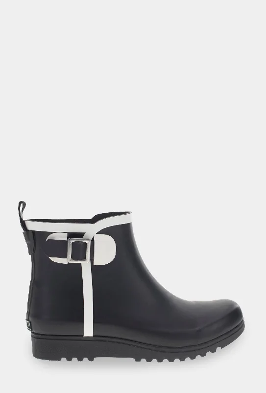 women's ankle boots for winter ATLAS ANKLE RAIN BOOT - BLACK