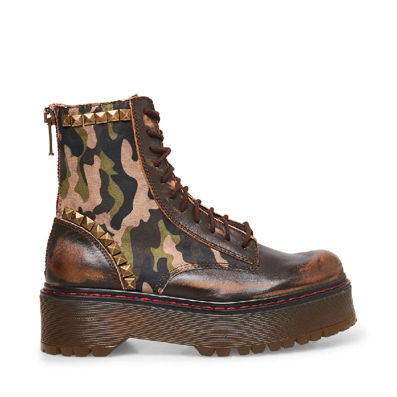 women's booties with combat style AVENGER CAMO MULTI - SM REBOOTED