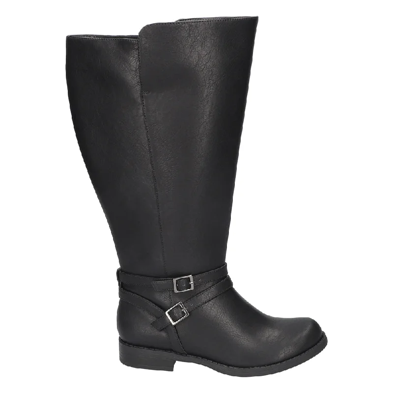 Women's tall boots with a zip - front and embroidery Bay Plus Round Toe Zippered Boots Women's tall boots with a zip - front and embroidery Bay Plus Round Toe Zippered Boots