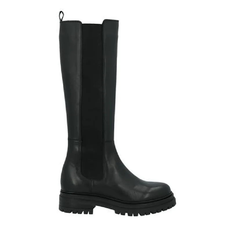 Women's ankle - high Chelsea boots with a low - heel design Biadarlene Black High Leather Chelsea Boots Women's ankle - high Chelsea boots with a low - heel design Biadarlene Black High Leather Chelsea Boots