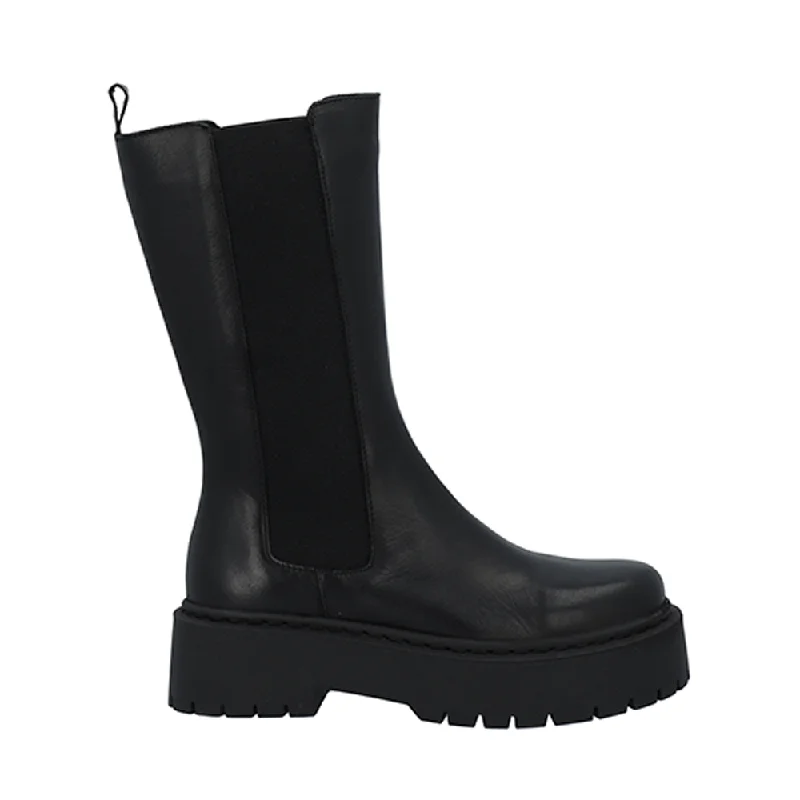 Women's white Chelsea boots with a silver buckle detail Biadeb Black Warm Leather Boots Women's white Chelsea boots with a silver buckle detail Biadeb Black Warm Leather Boots