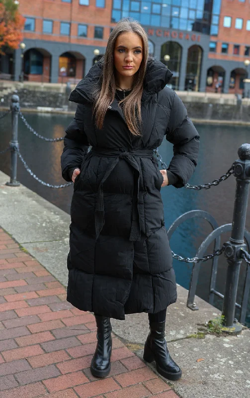 Women's multicolored printed long boots with a floral pattern Black Long Puffer Duvet Coat Women's multicolored printed long boots with a floral pattern Black Long Puffer Duvet Coat