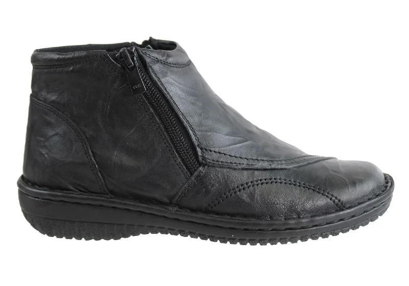 women's ankle boots with tassel Cabello Comfort 5250-27 Womens Leather Boots Made In Turkey