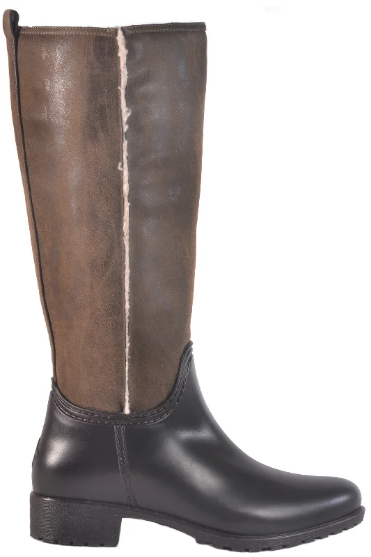 Women's narrow - calf tall boots for a sleek look CHEYENNE DISTRESSED TALL BROWN