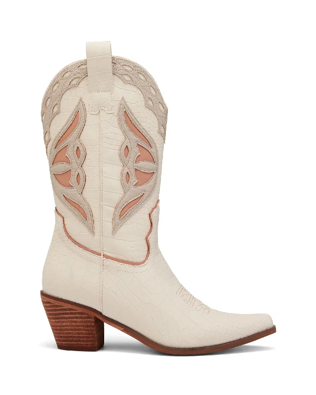women's cowboy boots for line dancing Chicago Cowboy Boot Bone Croc