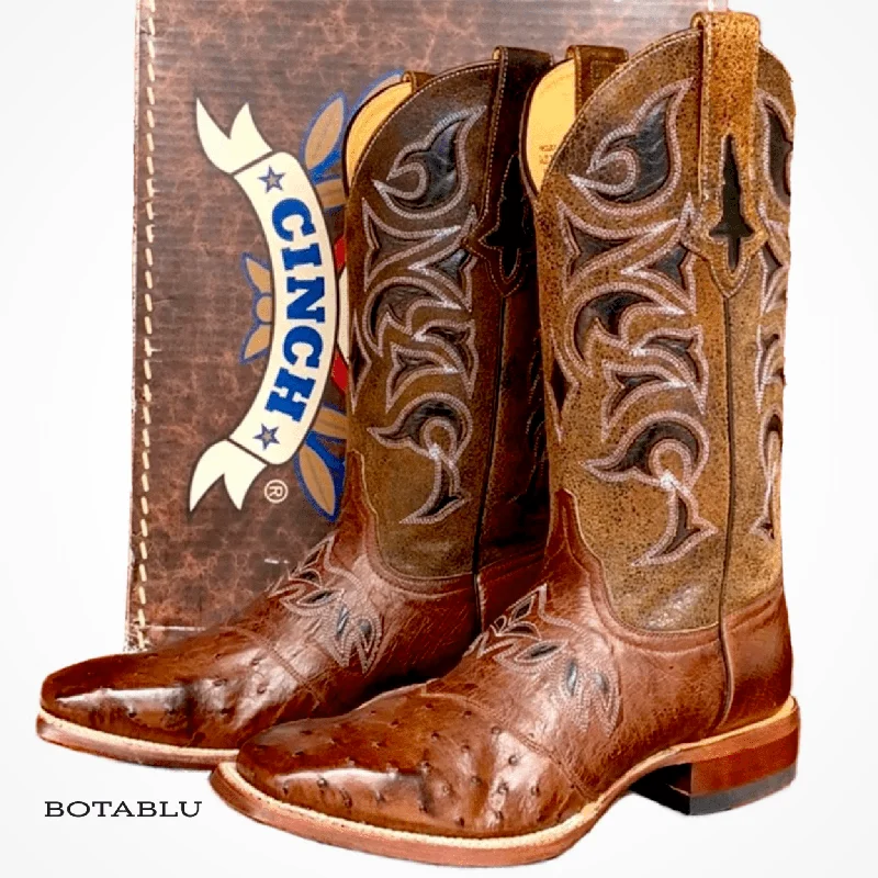 Women's tall boots with a zip - front and embroidery CINCH Full Quill Ostrich Leather Square Toe Cowgirl Cowboy Western Boots Women's tall boots with a zip - front and embroidery CINCH Full Quill Ostrich Leather Square Toe Cowgirl Cowboy Western Boots