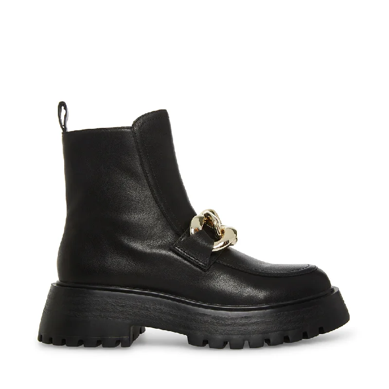 women's booties for evening CLEO BLACK LEATHER - SM REBOOTED