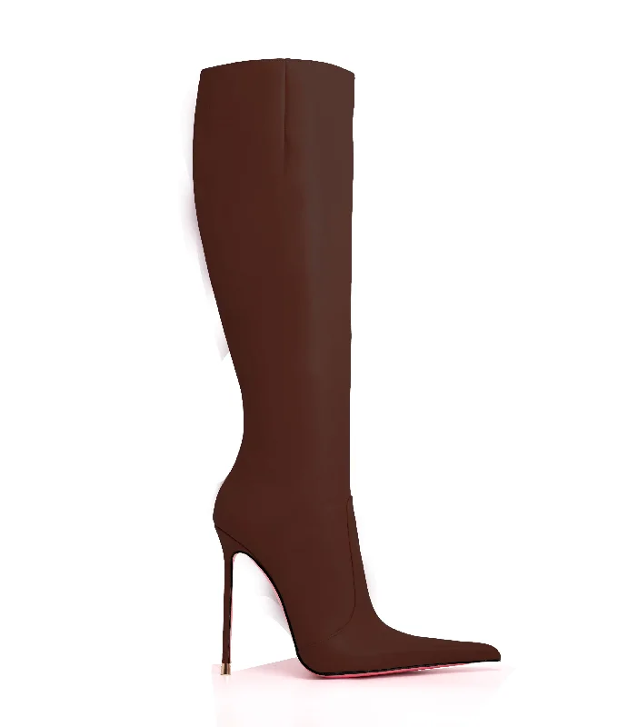 Knee high boots with chain accents​ Corçao 125 London Tan