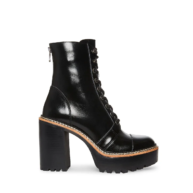 women's booties for spring CORE BLACK LEATHER - SM REBOOTED