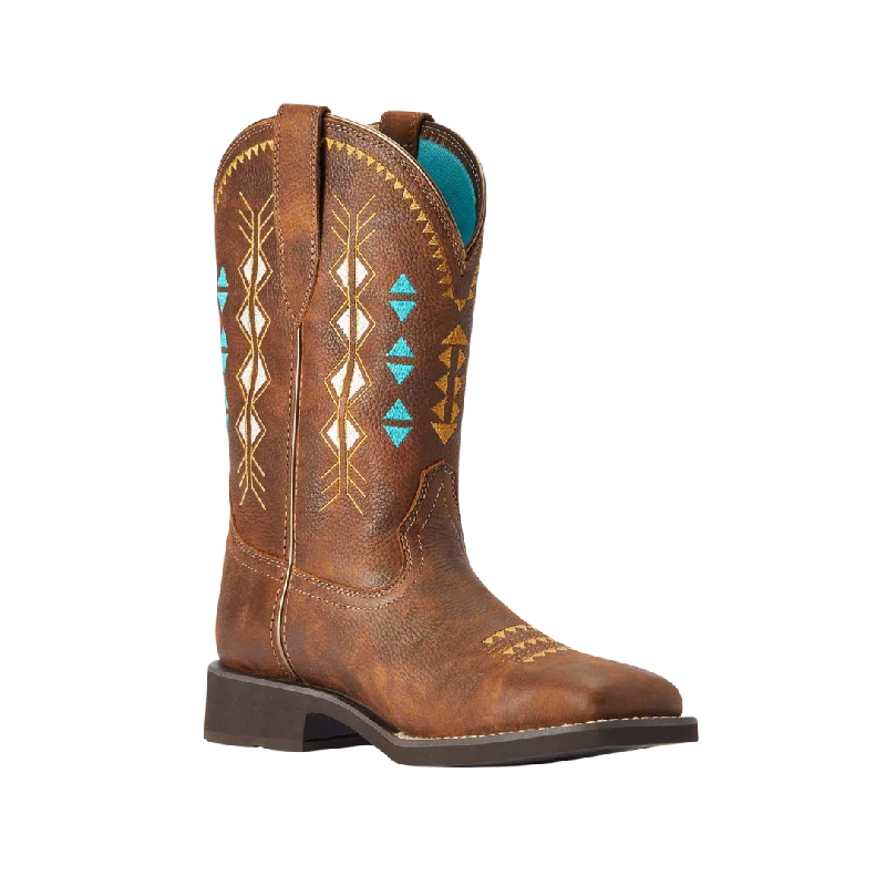 women's cowboy boots for riding Ariat Women's Delilah Deco Western Copper Kettle Boots