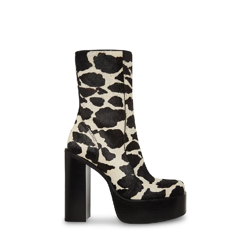women's booties with elastic sides DWANE-C COW PRINT - SM REBOOTED