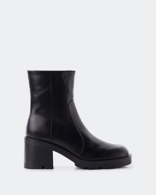 women's ankle boots for winter Ellerton Black Leather