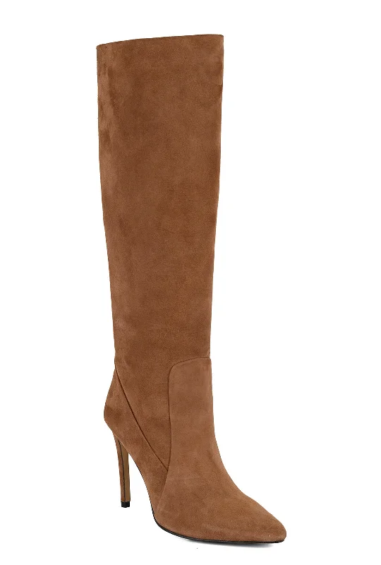 Women's long boots with a stacked heel for stability Esther