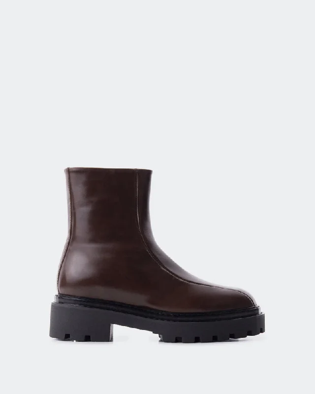 women's ankle boots with pointed toe Fairside Brown Leather