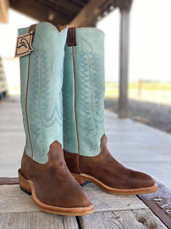 women's embroidered cowboy boots Fenoglio Boot Co. | Lt. Rowdy Bison Tall Top Boot